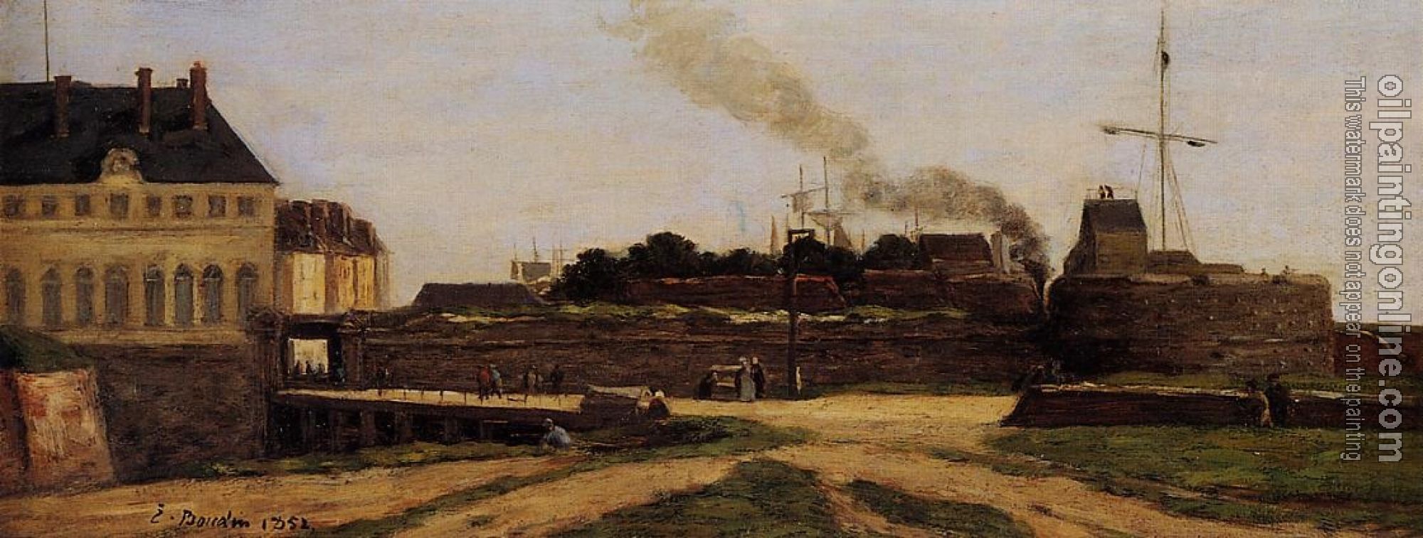 Boudin, Eugene - Le Havre, the Town Hotel and the Francois I Tower